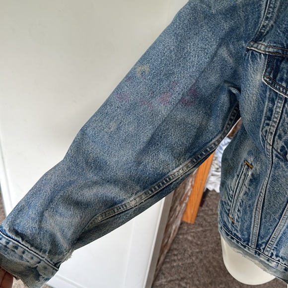 Levi’s 1980’s vintage distressed trucker jacket sz 46 - Picture 5 of 15